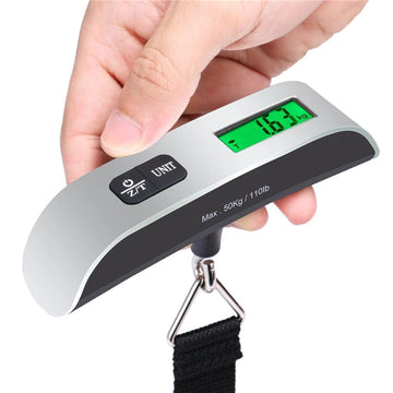 Digital Luggage Scale - 110lb/50kg Travel Suitcase Weighing Tool